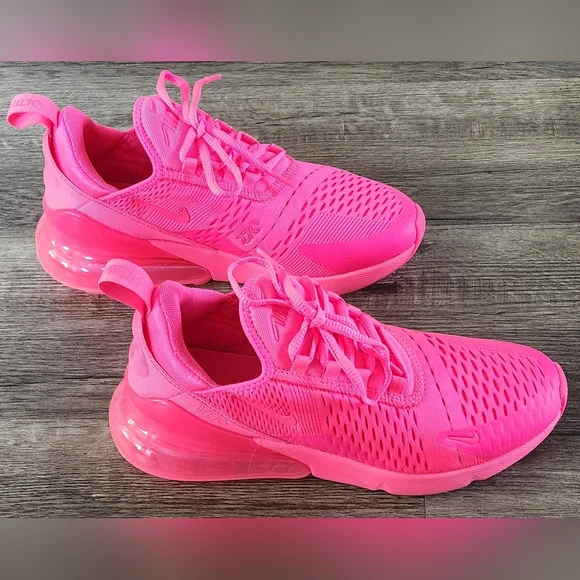 *NEAR NEW* Nike Airmax Air Max 270 Sz 8.5 Vibrant Neon Bright Hyper Triple Pink - Picture 2 of 12